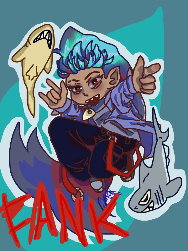 Blue_is_a_virus's tweet photo. FANK!! el chico tiburon que le gusta divertirse y tomar limonada rosada!!
#originalcharacter #BoyOc #SharkWeek #Oc https://t.co/kq1G3PR9kY