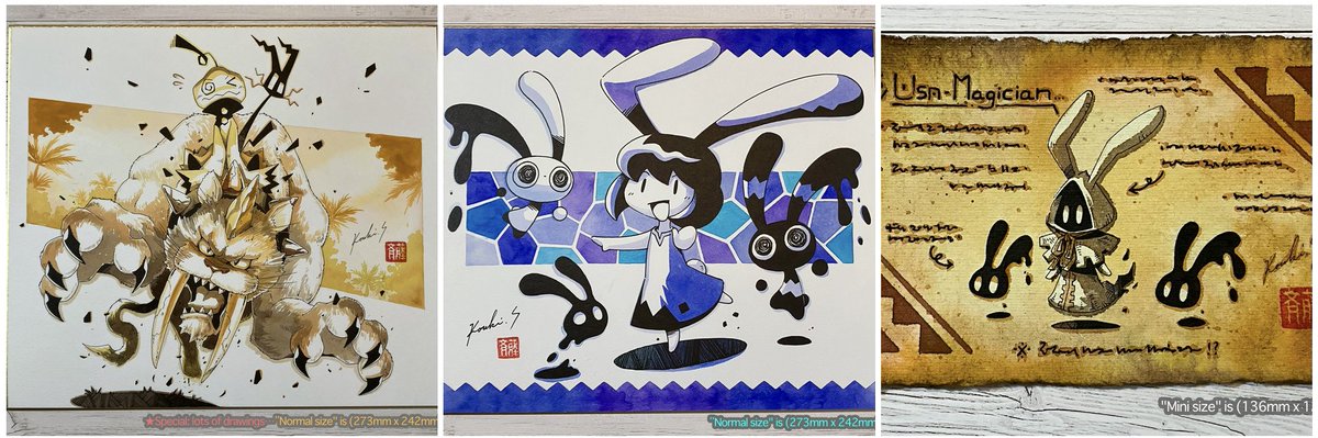 Today, I will be holding a lottery sale of 3+3 "Original Work" posted on my "Commission" account.

If there is a "❤️" from me in the comment attached to the work, the application is complete. We will send a message to those who have been elected, so please wait for a while. 