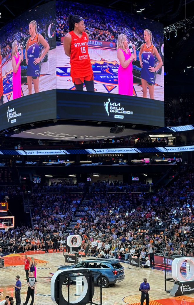 RodKRCG13's tweet photo. WNBA All-Star weekend here in Phoenix! ⁦Former @MizzouWBB⁩ and ⁦@RockBridgeGBK⁩ star ⁦@sophaller⁩ just finished 2nd in the skills competition! https://t.co/vyeFqkSVKE
