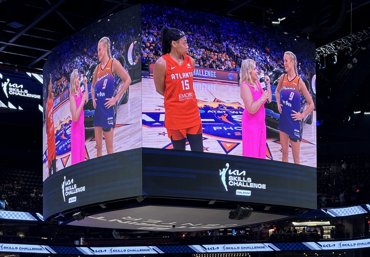 RodKRCG13's tweet photo. WNBA All-Star weekend here in Phoenix! ⁦Former @MizzouWBB⁩ and ⁦@RockBridgeGBK⁩ star ⁦@sophaller⁩ just finished 2nd in the skills competition! https://t.co/vyeFqkSVKE