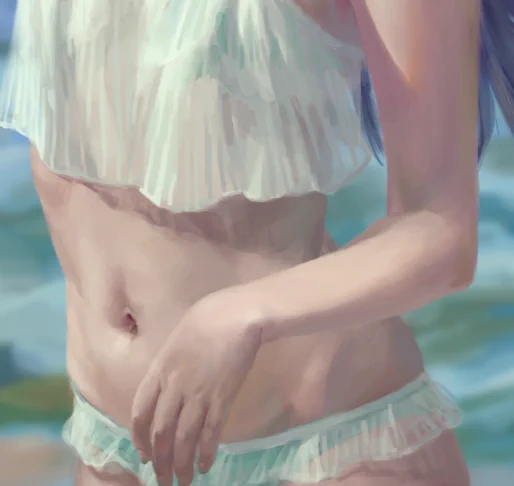 だいぶ前の絵やけど明度差が微妙な手とお腹の前後感を出すのをめっちゃ頑張った形跡を感じる