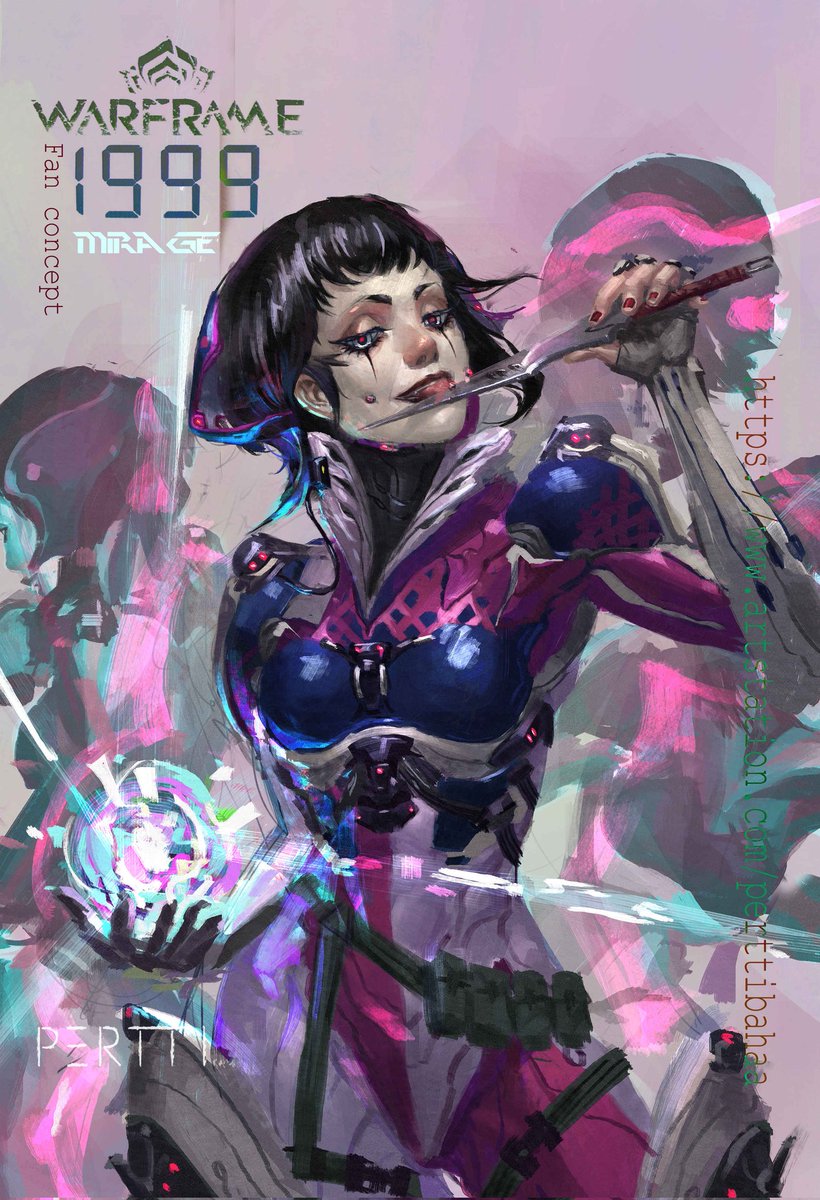 No Proto frames fan concept for this week. But here is a version of Mirage with her Hall of mirrors!!
I try to post Warframe art every Friday. 
#Warframe1999 #warframefanart