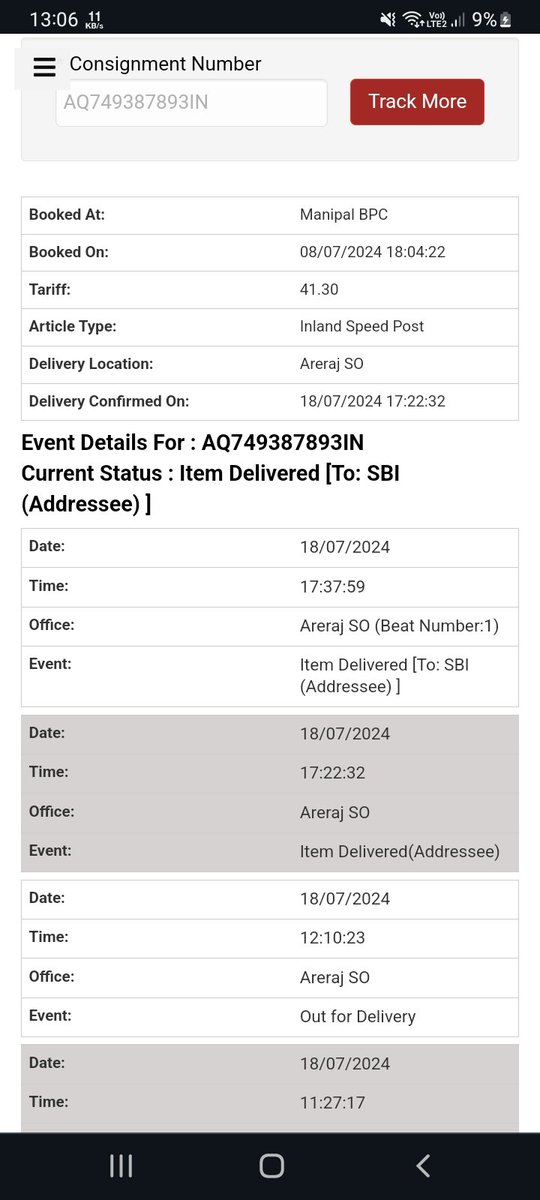 ANKIT161095's tweet photo. @IndiaPostOffice  I am waiting for your response about my article which was not delivered to me . Please tell me about my article . Who have been received . https://t.co/ABQyhKUIDy
