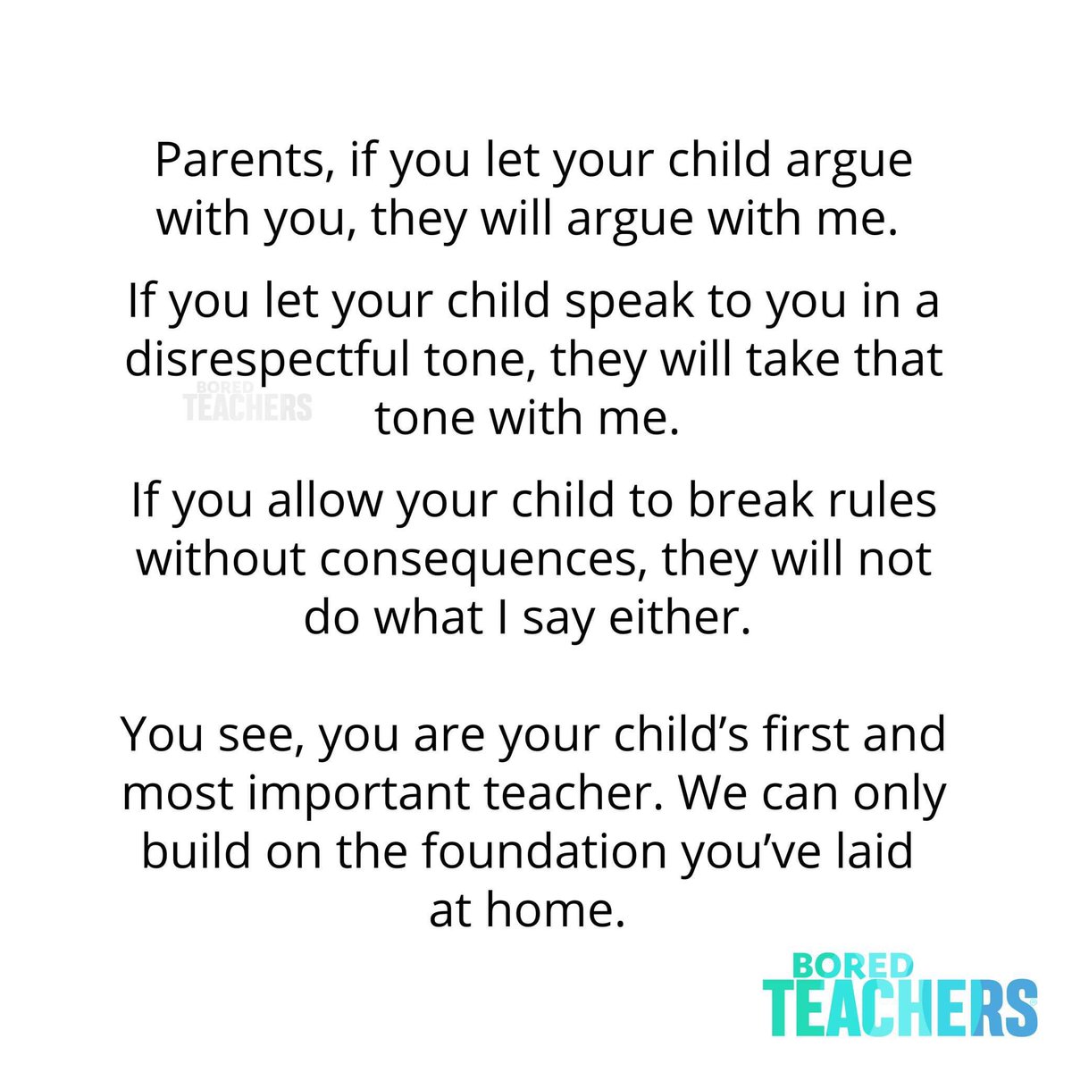 Friendly reminder as we go back to school...