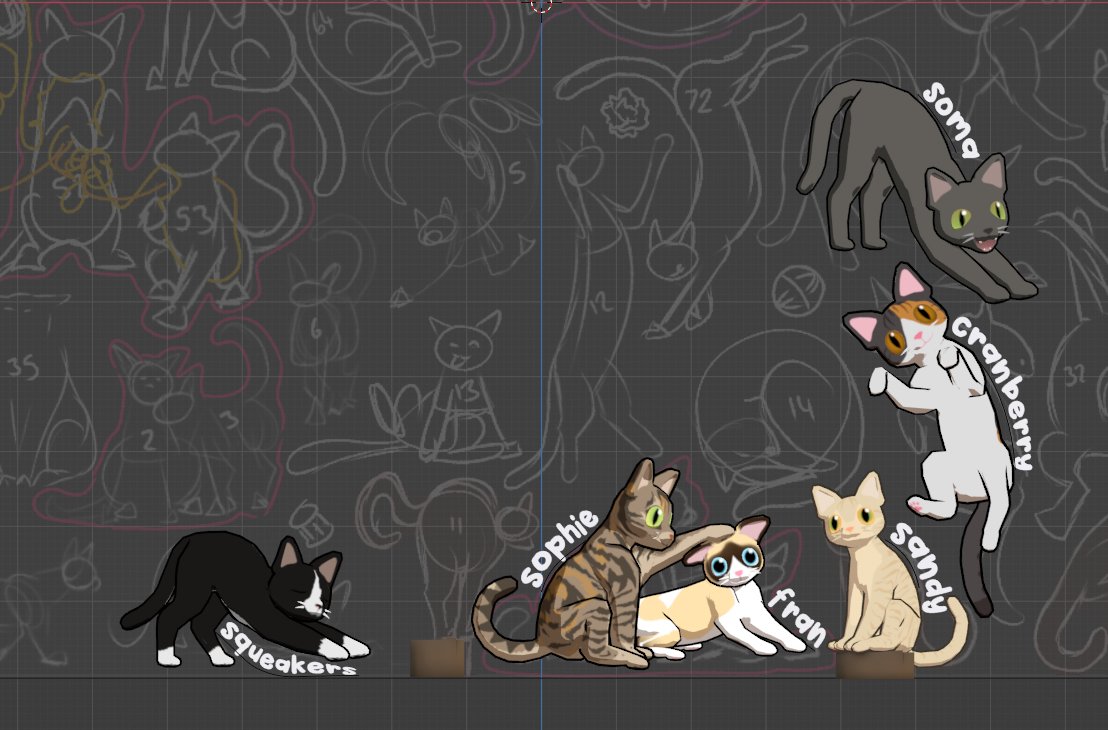 more artfight cats

Squeakers - CyberneticSanity
Sandy - xwildwhirlx
Soma - Ixnes
Cranberry - Powgal