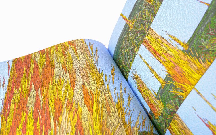 재입고된 책 소개해드립니다^^ 판형도 크고, 책등에 천느낌이 나는 따뜻한 특수종이를 덧대서 고급스러워보이는 작품이에요. 그림도 멋집니다. 한 세계의 파괴와 다른 세계의 탄생에 대한 이야기를 담은 글 없는 그림책입니다.