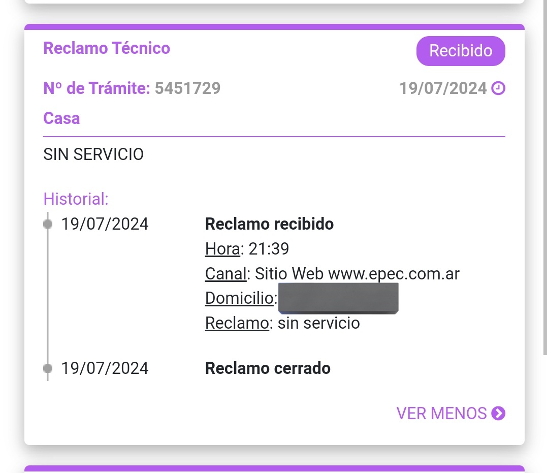 Darmel44's tweet photo. @EpecOficial que sentido tiene poder cargar reclamos si los cierran sin solucionar nada y sin dar respuesta siquiera?! @ERSePcba https://t.co/Mqvt7Alb3j