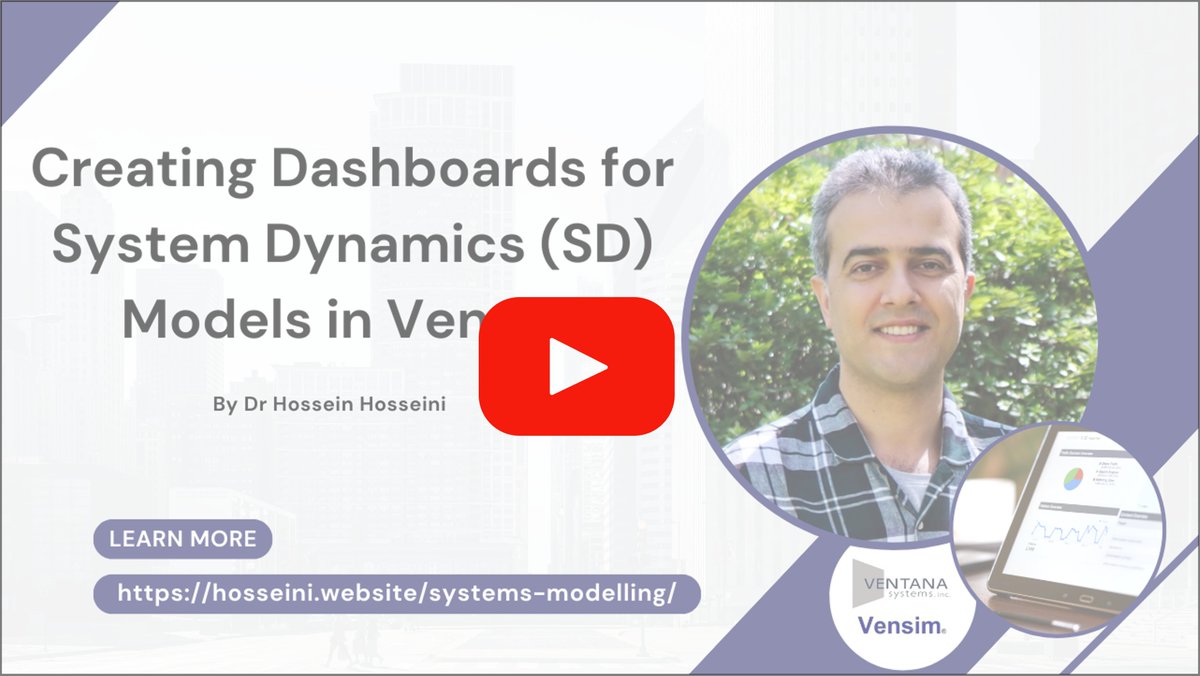 _s_h_hosseini's tweet image. I have uploaded a short video about &quot;Creating Dashboards for System Dynamics Models in Vensim&quot; in 𝐏̲𝐞̲𝐫̲𝐬̲𝐢̲𝐚̲𝐧̲ here: hosseini.website/creating-dashb…

#systemdynamics #model #Vensim #systemsmodelling #dashboard #interface
