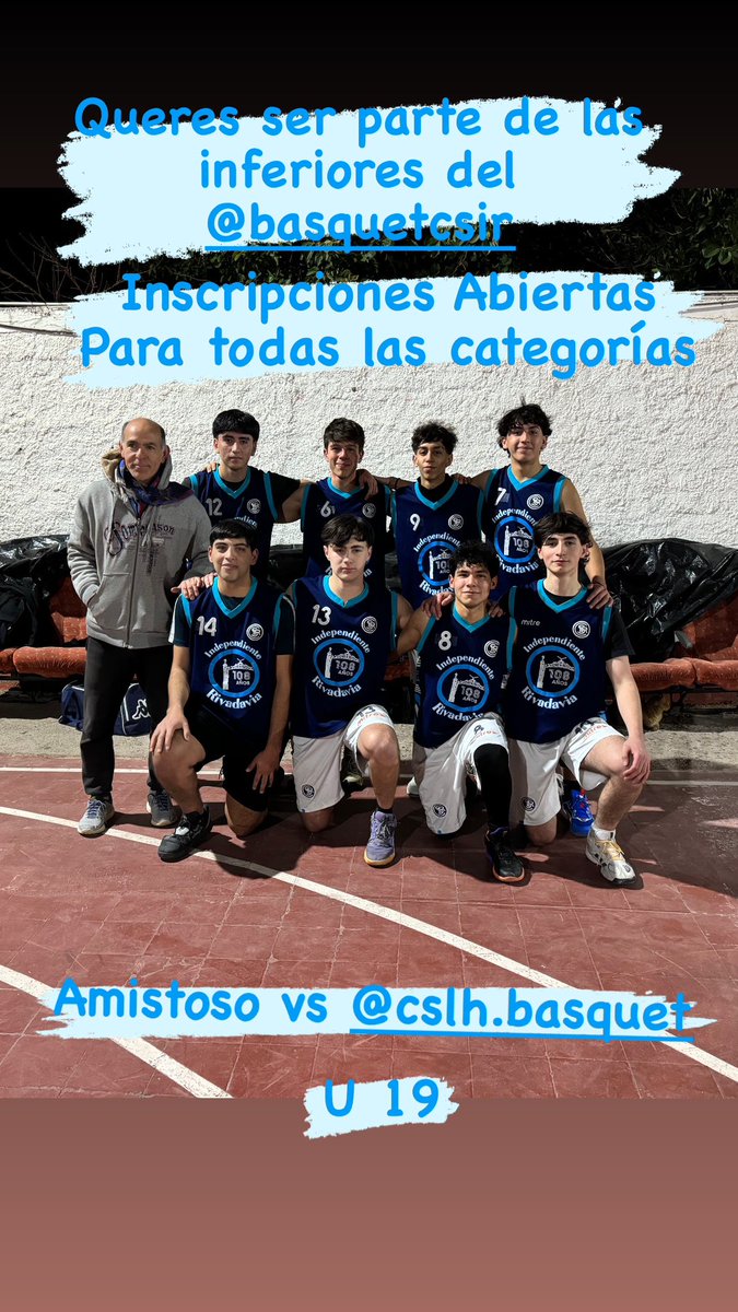 basquetcsir's tweet photo. Te invitamos a ser parte!! VENI A JUGAR A LA LEPRA 💙🏀⛹️‍♂️ https://t.co/ljFFFl6I63