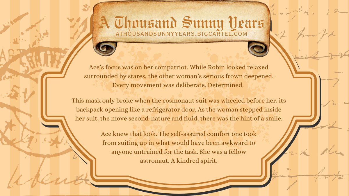 <a href="/1000SunnyYears/">ATSY Zine | Adieu!</a> is an incredible zine with so much cool historical fashion! Here is a teaser for my Collab with <a href="/clarixeon/">𝚡𝚎𝚘𝚗 🍉</a> . We did an Ace and Isuka 60s space race piece! 

Get your copy today at athousandsunnyyears.bigcartel.com