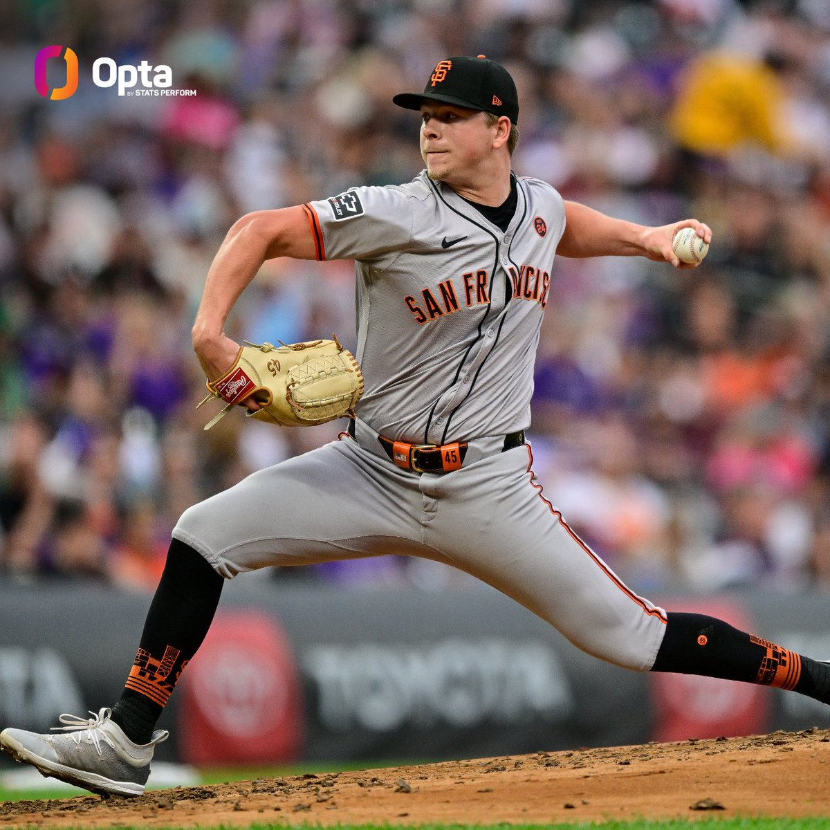 OptaSTATS's tweet photo. Kyle Harrison of the @SFGiants is the first visiting pitcher ever to have 2 scoreless starts of 5.0+ innings at Coors Field in the same season.
He did it as a 22-year-old rookie. https://t.co/Zd6nDdjnVs