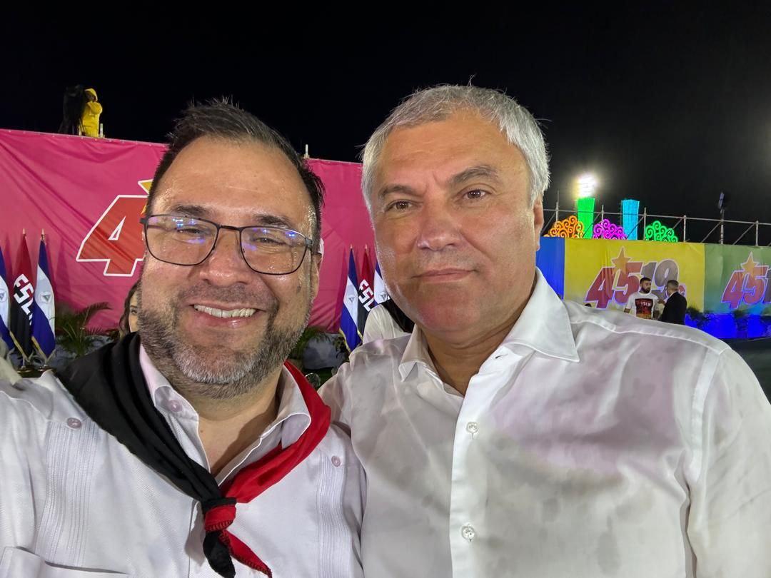 Fue un gran honor saludar al Jefe de la Duma Estatal, Vyacheslav Volodin, en Managua, durante los actos solemnes con motivo del 45° aniversario de la Revolución Popular Sandinista. Intercambiamos palabras sobre la sólida amistad y solidaridad entre Rusia y Venezuela.