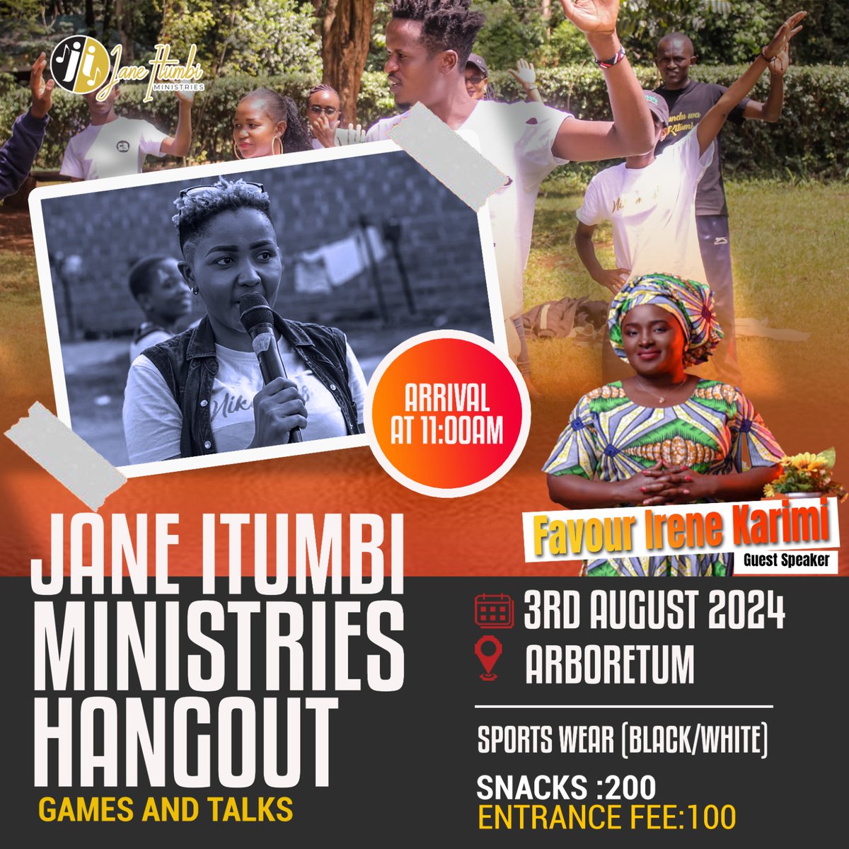 Our guest speaker Coach  Favour Irene karimi is ready for the task on 3rd August 2024 at ARBORETUM grounds. 

Come set for a candid engagement and talks touching all aspects of life.Time to learn and unlearn.📖 🖊️ 

Invite a friend.
The Lord will be glorified.