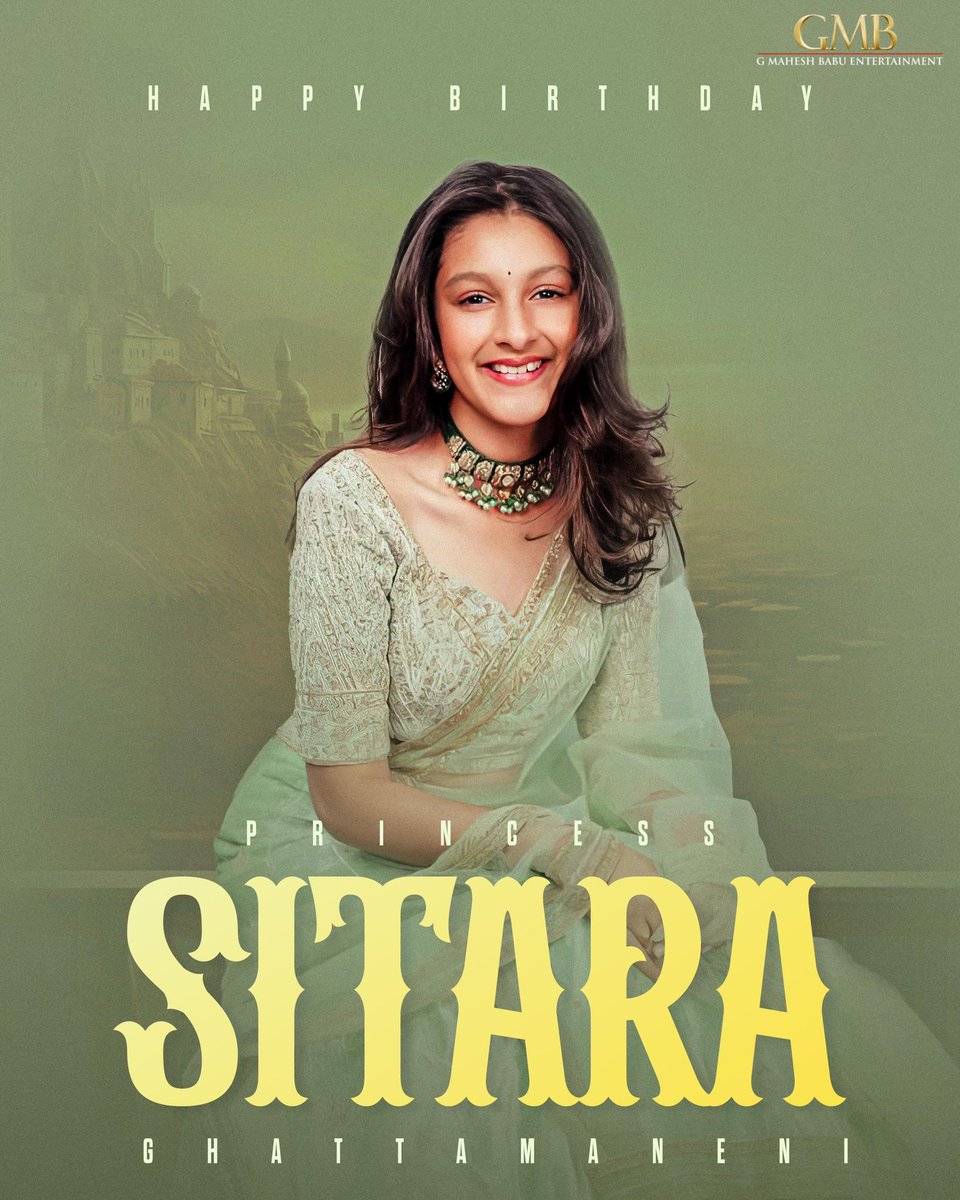 Wishing the happiest of birthdays to the brightest star, #SitaraGhattamaneni! 🌟 May your day be filled with joy and laughter ❤️

#HBDSitaraGhattamaneni