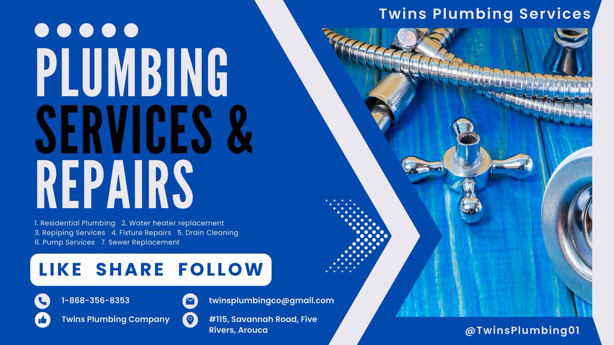 TwinsPlumbing01's tweet photo. Call Twins Plumbing for all your plumbing needs. #twinsplumbing #plumbingrepairs #plumbingservices #like #share #follow #lovewhatwedo #100%customersatisfactionguaranteed #plumbinglife #callusnow https://t.co/RNSgMisuXZ