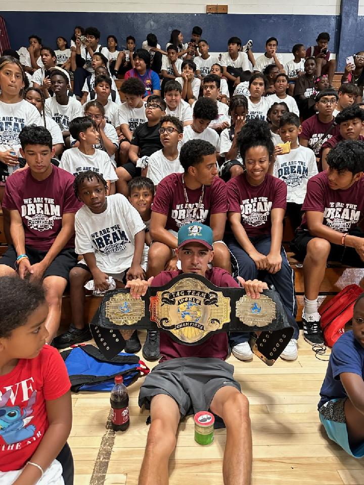 BenjieWimberly's tweet photo. Paterson Recreation Summer Camps Professional Wrestling ECPW today at the Old PC with fun & food trucks! Thank you Zone6ix for coordinating today's event! #PatRec #CampsRUs #Zone6ix #ECPW https://t.co/cUTkev45h0