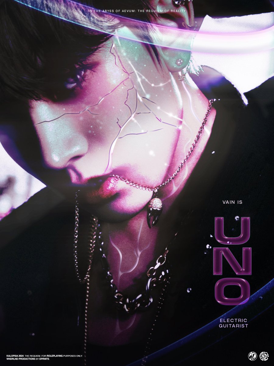 ㅤ
ㅤ
❪   𝓣he 𝓡equiem   ❫  
KALOPSIA : The Rebrand

Member Teaser Poster
✦  UNO.⠀   is   VAIN
ELECTRIC GUITARIST

#KALOPSIA 
#UNO #VAIN
#THE_REQUIEM
ㅤ
ㅤ