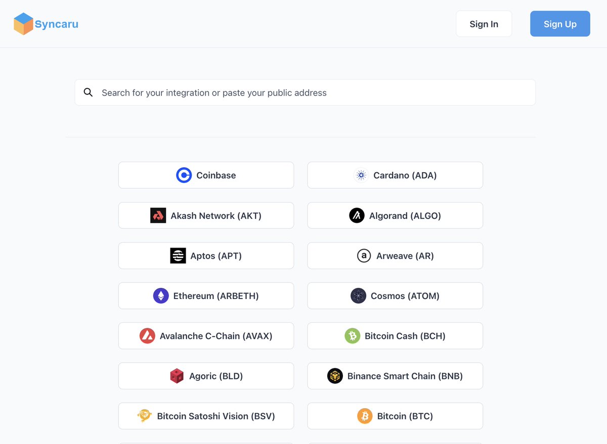 SyncaruCrypto's tweet photo. Syncaru Introduces Crypto Accounting Navigator and Expands Integration Support to 13 Blockchains.
Auto transaction fetch, fiat value auto fill with historical rates at the transaction time, QuickBooks journaling and sync, PDF, CSV export of transactions &amp;  more.. #syncaru #crypto https://t.co/CXkrvXpLW5