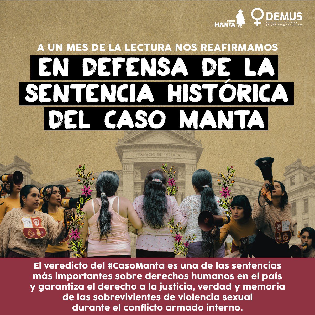 DemusPeru's tweet photo. 🔴#SentenciaManta | La sentencia del #CasoManta defiende el derecho de las víctimas a justicia y reparación frente al intento de Congreso de borrar la memoria histórica del país y dejar en la impunidad graves delitos contra los DDHH cometidos durante el conflicto armado interno. https://t.co/h6cMal3Vfl
