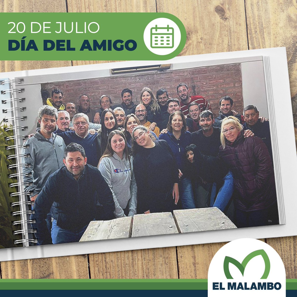 📆 #20DeJulio Día del Amigo

👨‍🌾 Los mejores recuerdos se cultivan en el campo y en la compañía de amigos.

🌾 ¡Feliz Día del Amigo!

#DíaDelAmigo #ElMalamboAgro #GeneralVillegas