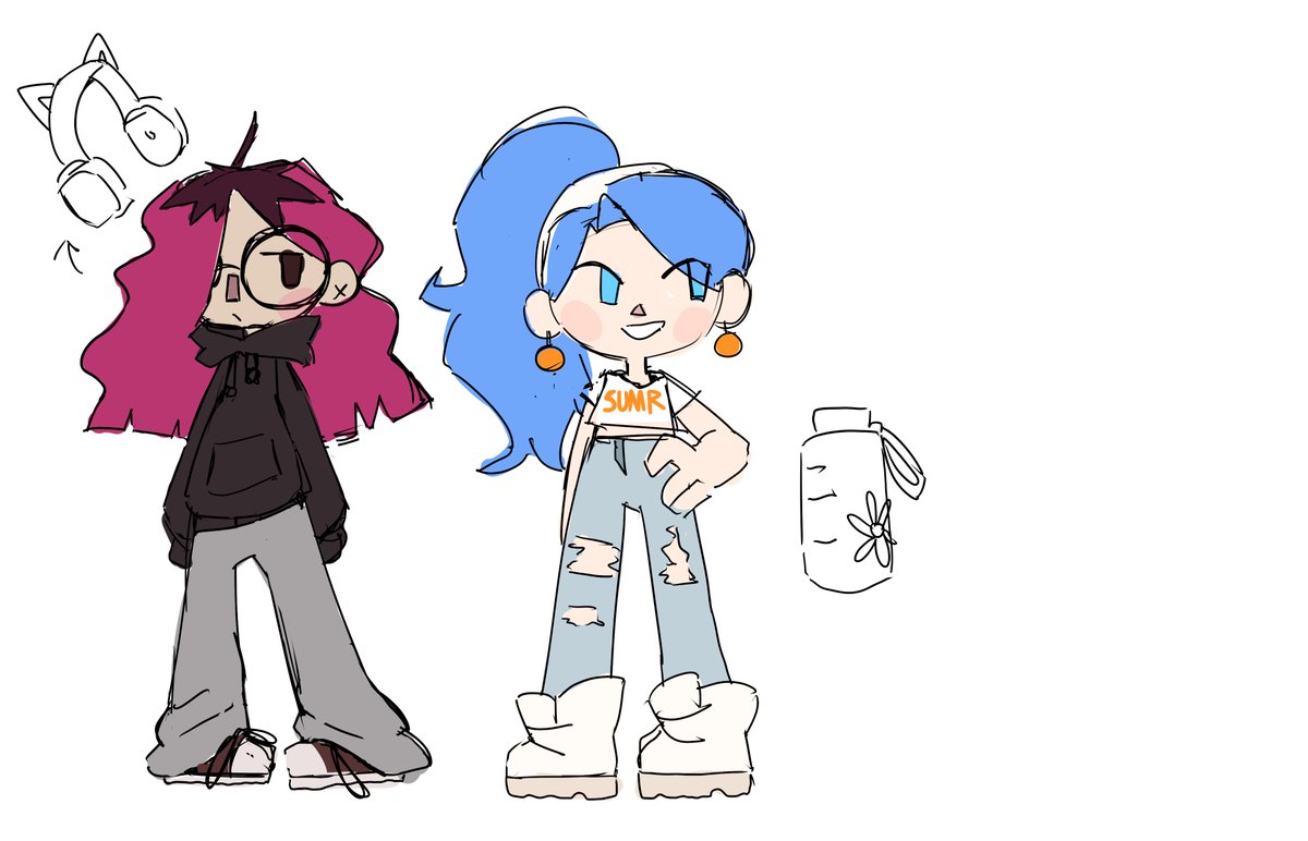 kaigotfunked's tweet photo. @roswellseries I'm Kai! @MaeTheJay and I are writing and directing our animated pilot/short film/whatever called "Aria &amp; Belle" (working title). We're currently in the writing/storyboarding stage of production. Here's our proof of concept :)

character concept art by @OpalMalow 
(1/2) https://t.co/R6c48sTsQx