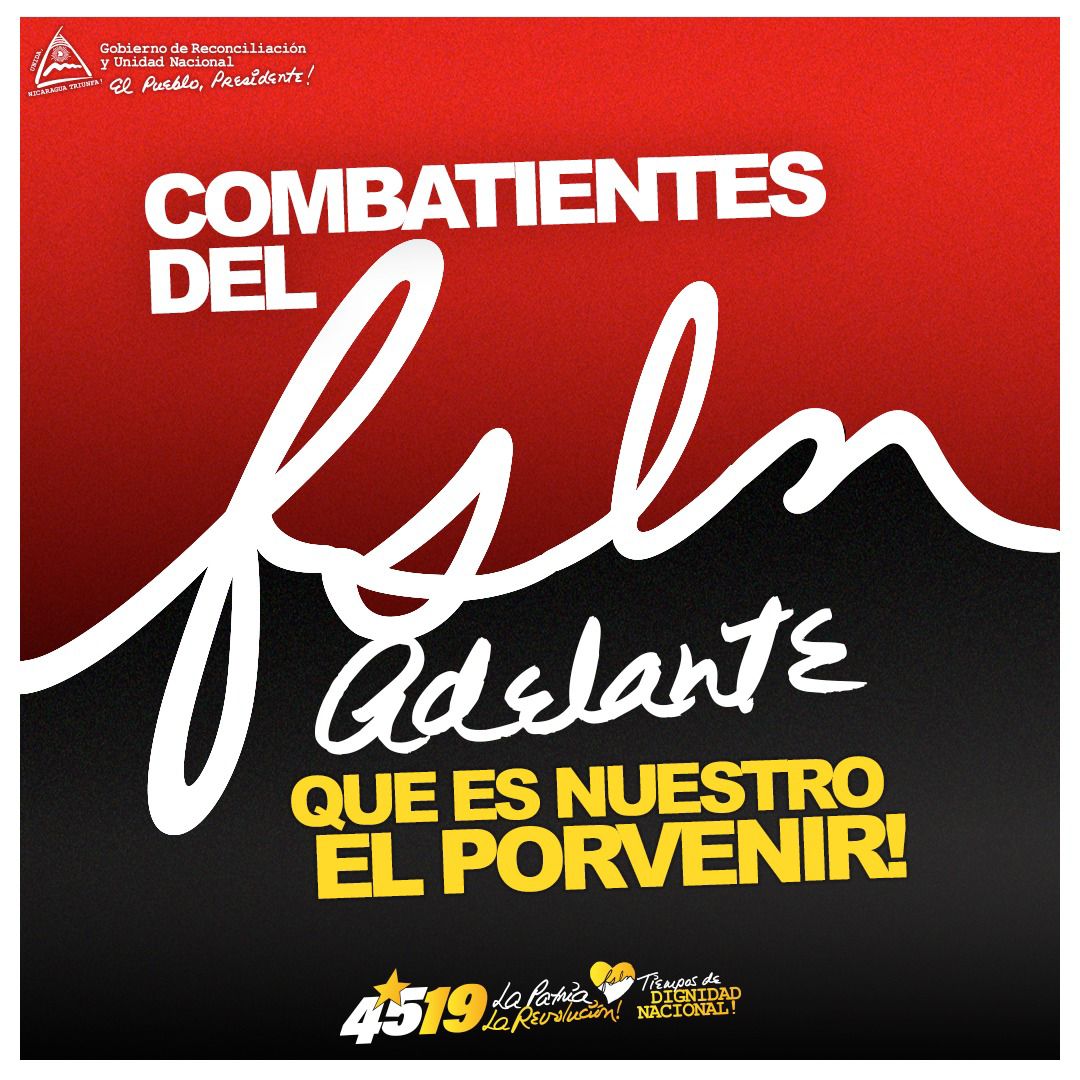 ¡Viva la PATRIA, Viva la REVOLUCIÓN! 🔴⚫️✊🏻

#4519lapatrialarevolución 
#4519siempremásallá 
#Nicaragua 🇳🇮