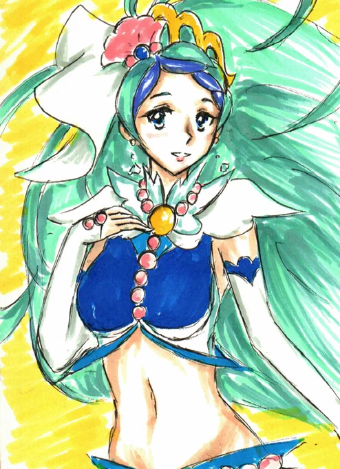 #海藤みなみ生誕祭2024#キュアマーメイド生誕祭2024 お出かけ前にお祝いラクガキ。 