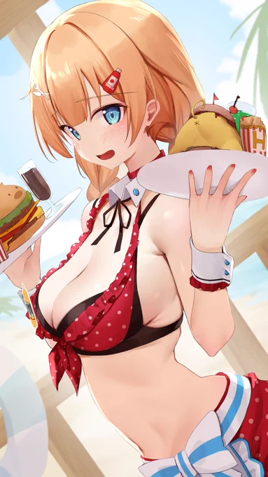ハンバーガー食べながらずっと目で追っちゃいそう #はあとart