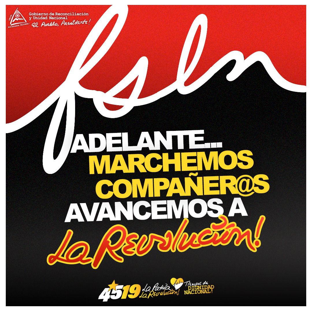¡Viva la PATRIA, Viva la REVOLUCIÓN! 🔴⚫️✊🏻

#4519lapatrialarevolución 
#4519siempremásallá 
#Nicaragua 🇳🇮