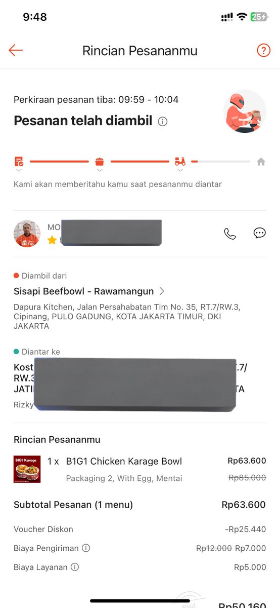rizkychandraf's tweet photo. Kukira niru gofood grabfood kalo udah dipick up mapsnya bakal muncul, tapi ternyata tidak. Haloo @ShopeeID @shopeefood_id ini gimana aku memperkirakan kapan keluar kosnya ini?!?! Aku selalu keluar kos duluan kalo drivernya udah deket biar dia ga nungguin! https://t.co/gvVMBlM6g2