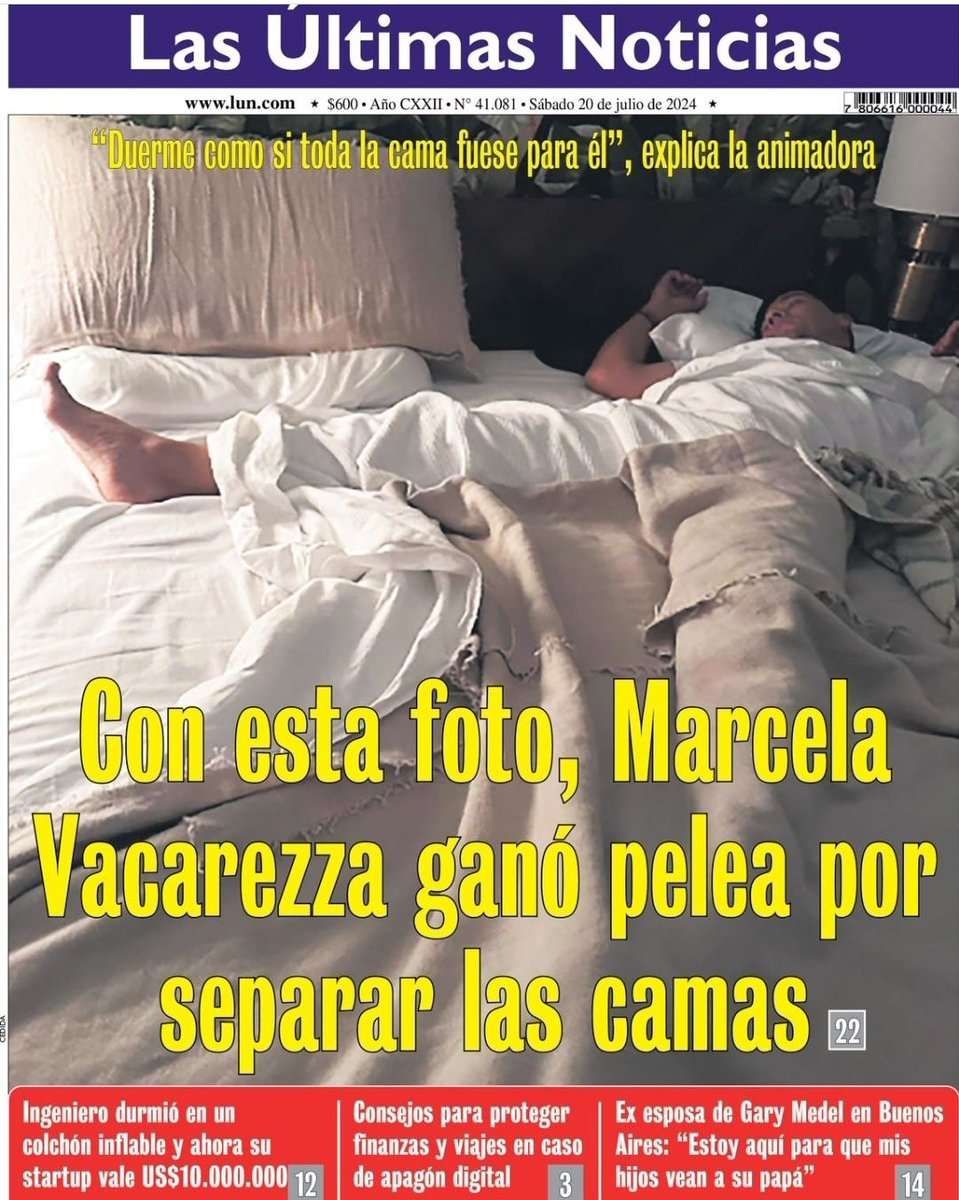 En noticias que a  nadie le importan.. 
Las últimas noticias pone  este titular en vez de la condena de Macaya padre, así los medios te utilizan y tapan la realidad y a sus delincuentes