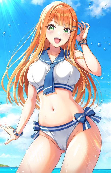 セーラーミズギ清夏💚☀✨
(※.背景追加版 #学マス 