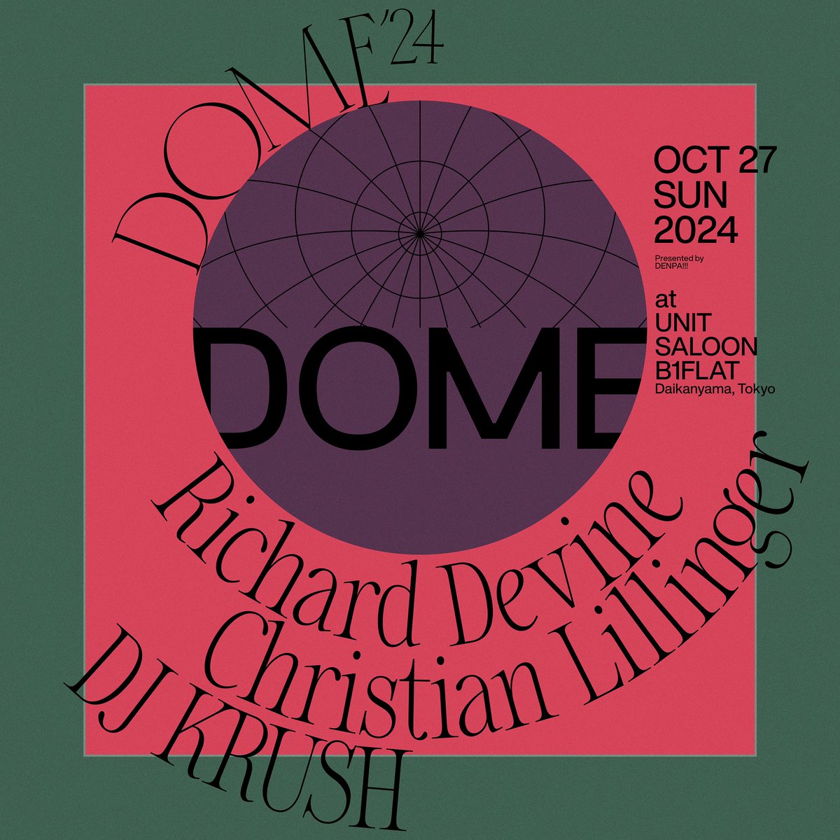denpa_web's tweet photo. DOME'24 

⚡️👽第1弾ラインナップ！👽⚡️

Richard Devine @richarddevine 
Christian Lillinger 
DJ KRUSH @DJKRUSHofficial 

and many more!!

===

先行早割チケット販売開始(100枚限定)!
7月20日(土)12:00～8月10日(土)23:59

🎫🔗Ticket link in bio

#dome_fest #dome2024 https://t.co/OR8ovGoYpO
