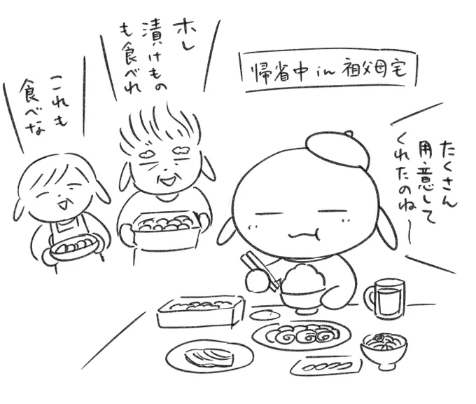 たくさん食べて欲しい祖父母
vs
孫の胃袋 ① 