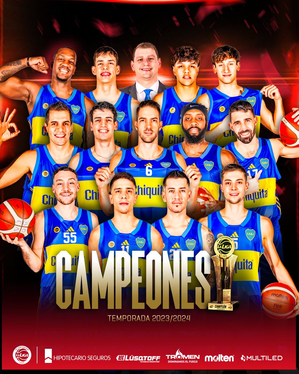 🏆 Desde La Boca, salió el nuevo campeón: ¡<a href="/BasquetBocaJrs/">Boca Básquet</a> es el campeón de #LaLiga40!