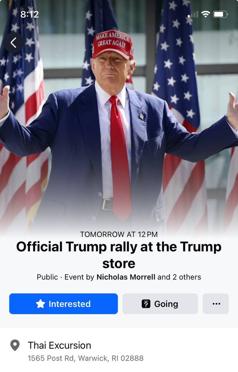 MrSausageGet's tweet photo. Warwick, Rhode Island 

Saturday, July 20th at Noon
#RI #MAGA #Trump #RhodeIsland #Warwick #Rhodey https://t.co/lAgFtlVRCW