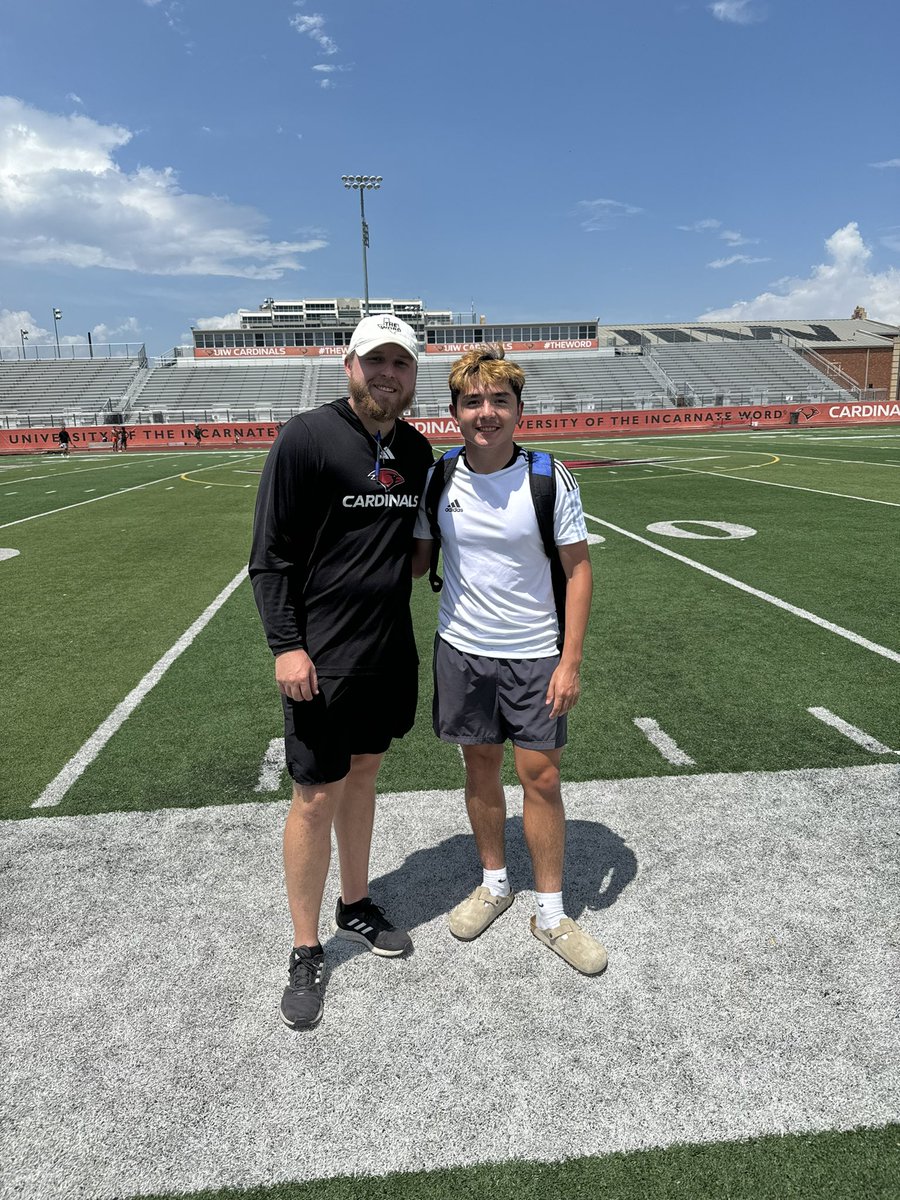 JCortez2529's tweet photo. Thanks for the invite @CoachScifers had a great time at camp.  Was perfect on FG’s today.  @OberkromKicking @UIWFootball https://t.co/puhtQXKhtf