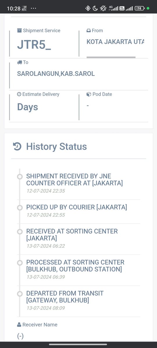 SA_Basyar's tweet photo. @JNECare min paket gw kapan nyampe nya? Ini udah tanggal 20 lho. Update terakhir tanggal 13 posisi nya di antah berantah gini https://t.co/0qIBzF95en
