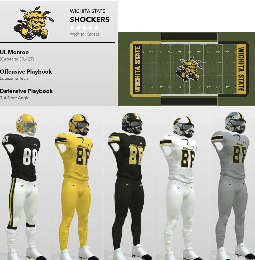 PistolWu's tweet photo. @BarstoolShocks @WichitaState The Wichita State Shockers are back in college football 🌾💯

1970 throwback includes the words “remember the 31” on the back

To download search for user jc100698 https://t.co/OhhxfObXrD