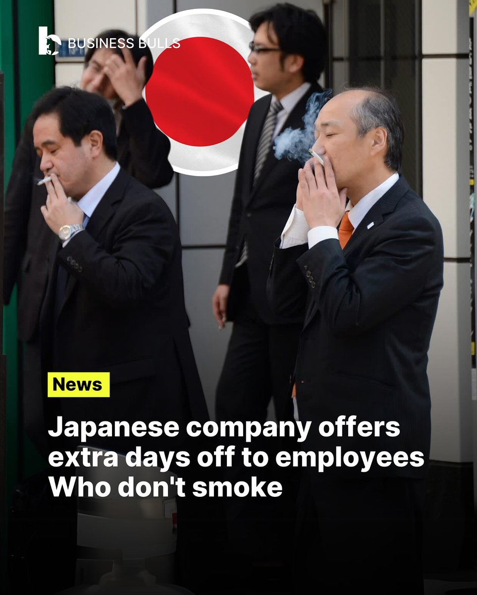 mrhamdaniamin's tweet image. In Japan, Piala Inc. has revolutionized workplace policies by granting non-smoking employees an extra six days off annually. This happened after non-smokers employees complained about the cumulative effect of cigarette smoke on non-smoking employees.
#cigarsmoker 
#smokingcrack