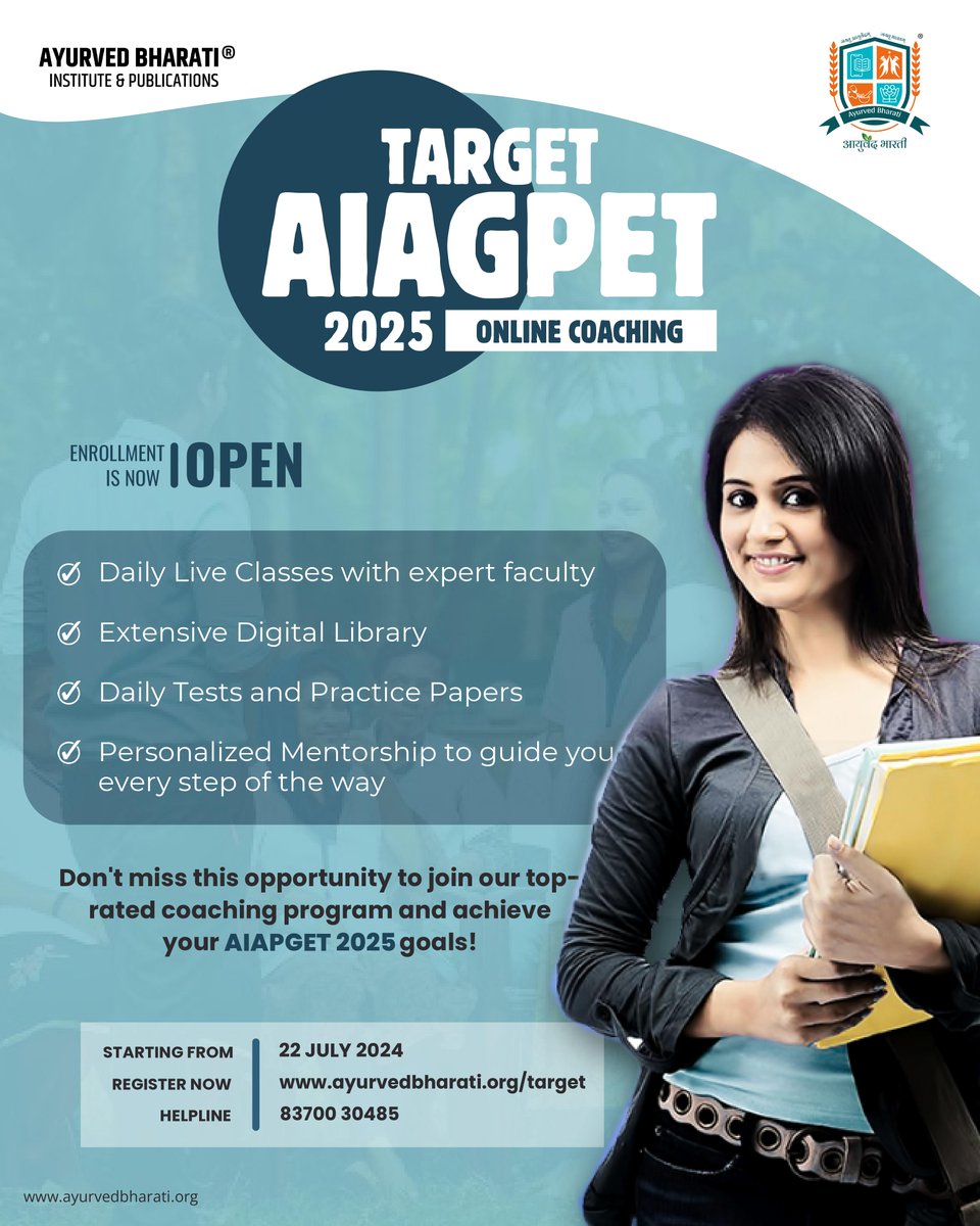 ayurvite's tweet image. Target AIAPGET 2025 - online coaching
#bams #aiapget #ayurveda