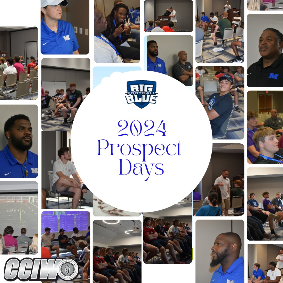 MU_BigBlueFB's tweet photo. 2024 Summer Visits in the books! Thank you to all the athletes that took time out of their summer to visit Millikin University and learn about our 3 C's...Coaches, Community and Culture. We look forward to walking this journey with you. #MillikinMen #66Wisdom #GurkhaMentality https://t.co/RjbQy1hpc5