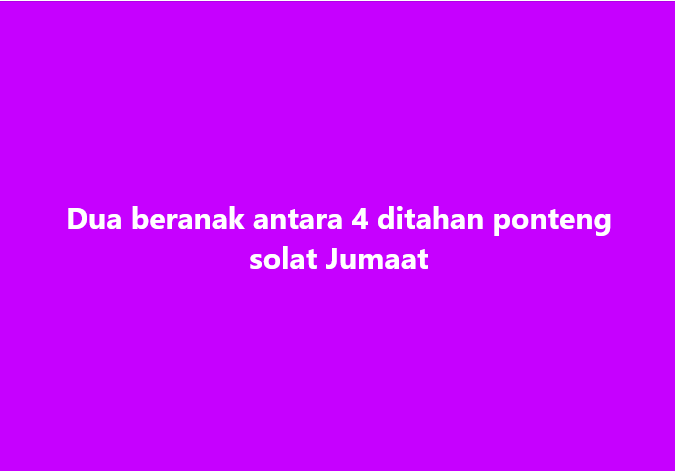 SinarOnline's tweet photo. Dua beranak antara ditahan ponteng solat Jumaat

#SinarHarian #duaberanak #ditahan #JHEAT #ponteng
#solatJumaat