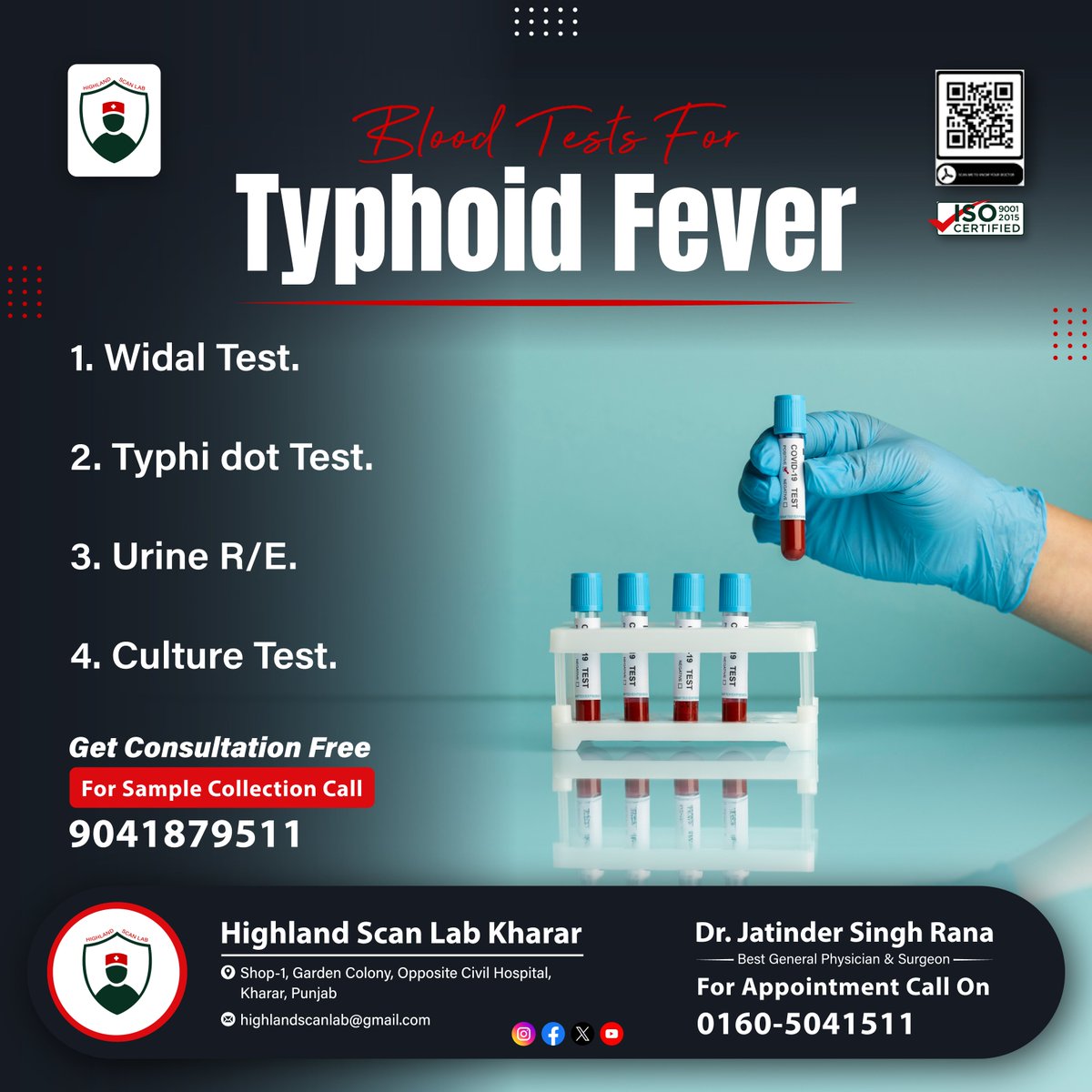 HighlandScanLab's tweet photo. #Typhoid fever isn't playing hide-and-seek. Our #lab knows where to look. From #Widaltests to urine R/E, we've got your back on those sneaky #Typhi #bacteria. Get informed, and stay #healthy!
.
#malaria #dengue #drjatindersingh #Microsoft #Crowdstrike #MumbaiRains #LabResults https://t.co/ttIiyYWPaK
