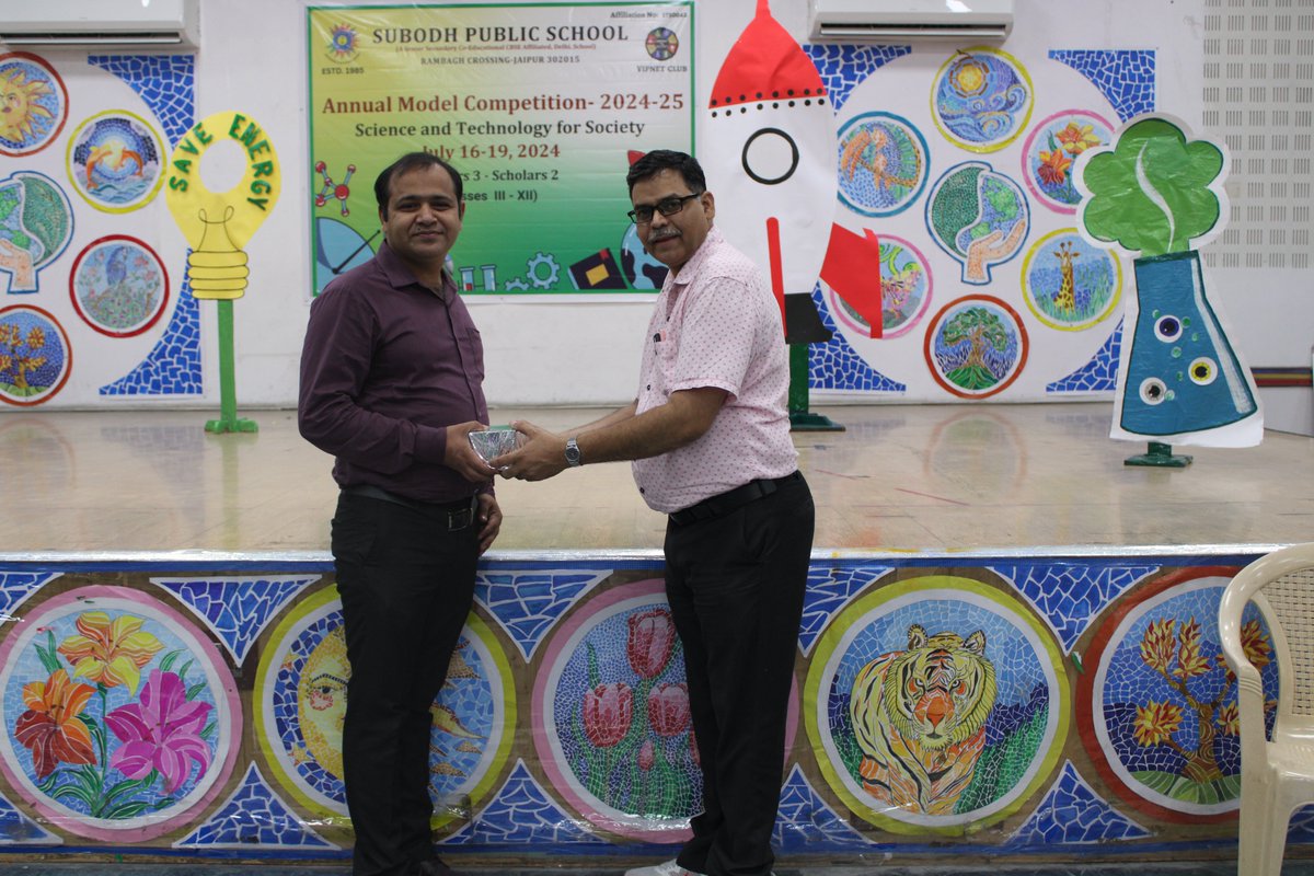 subodh_jaipur's tweet image. THE SCIENCE SPECTRUM # DAY 2 ANNUAL MODEL COMPETITION
Subodhites @ Rambagh branch unlocked the secrets and mysteries of Science and Math on Day 2 of Annual Model Science Competition .
#bestcbscschool
#modelsdisplay
#unleashedcreativity
#sciencemath
#inspiringdesigns