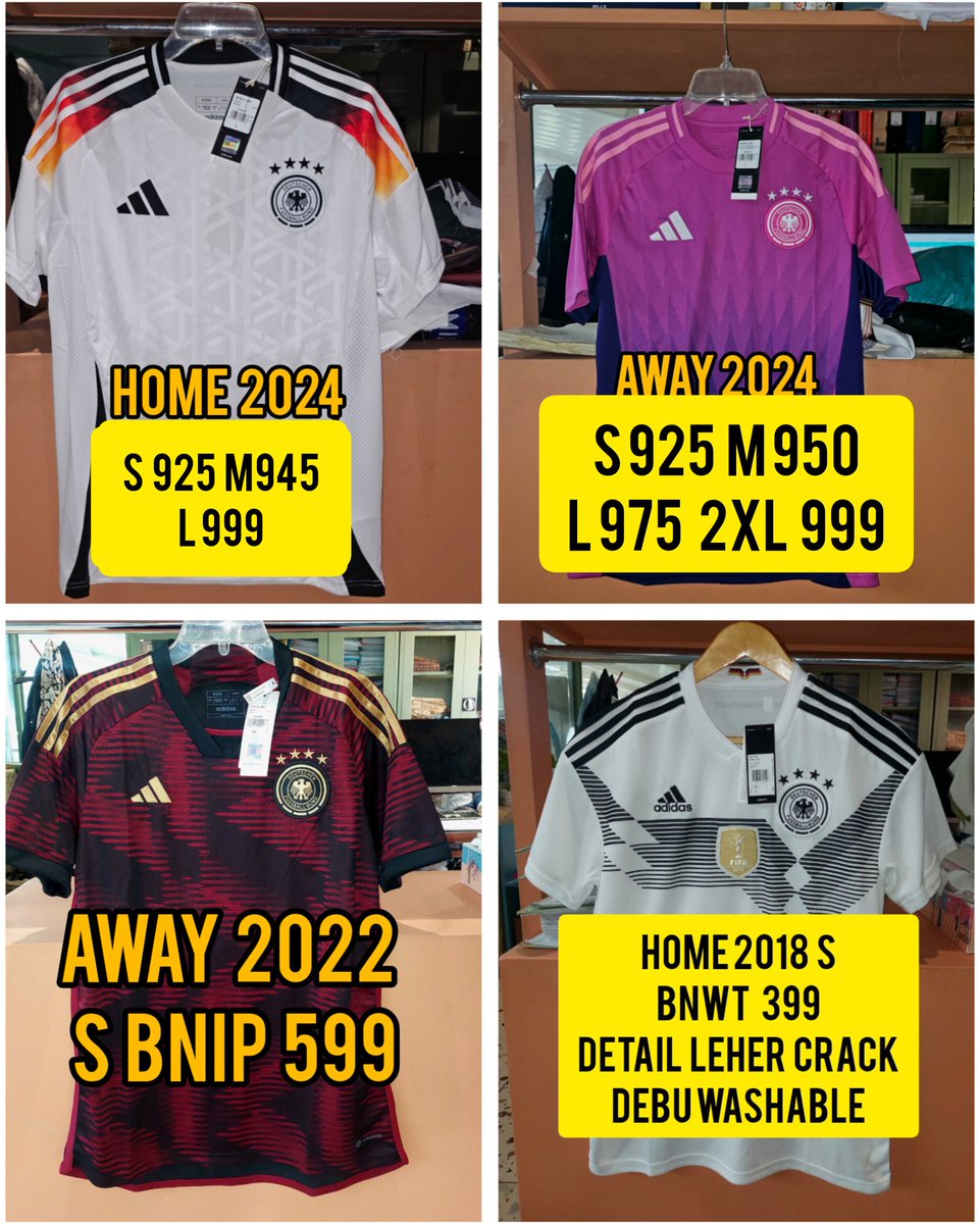 #jersey4sale #1565
#MUFC home 24-25
S1095 MLXL @ 1175
#ARSENAL H2425 SMLXL @ 997
#GERMANY home away2024 925-999
via tokped+admin
tokopedia.link/rgM5TIIiUKb
DM/WA wa.me/62895332843252
Nitip om thx <a href="/Jerseyforum/">The OG Indonesian Blokecore</a> <a href="/jerseycadangan/">Jersey Cadangan</a> <a href="/indonesianjsy/">Indonesian.Jersey</a> <a href="/RCJerseyOri/">#RCJerseyOri Football Shop</a> <a href="/sr57oristore/">Syarif</a> <a href="/jerseysneil/">#lelangsneil</a>