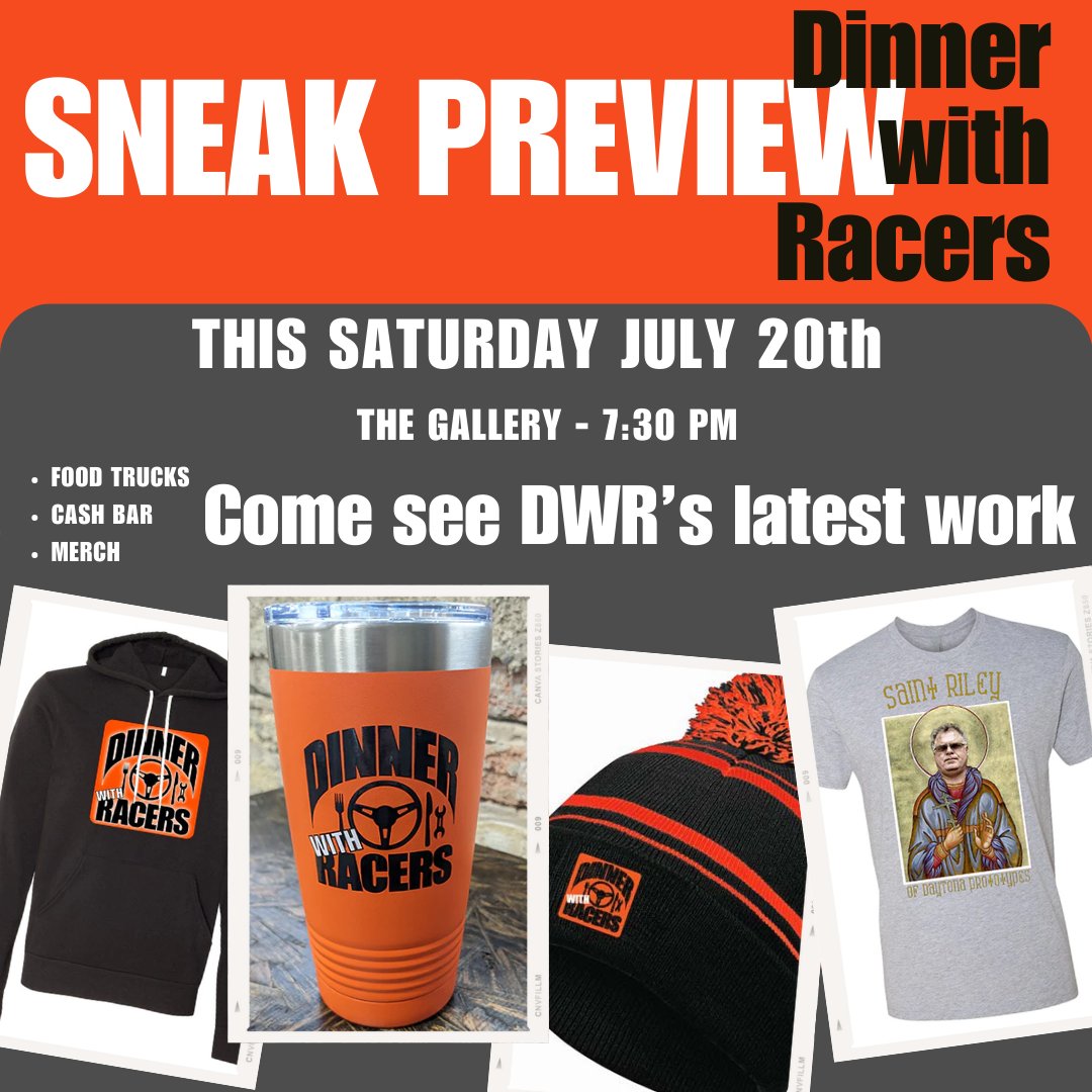 StyledAesthetic's tweet photo. We will be at the @DWRshow Sneak preview!
Enjoy everything DWR has to offer and stop by. We'll to have some merch available too.
Check out our selection online for all your styled needs: https://t.co/TIcH6gVikj
#thestyledgarage #printedbystyled #DinnerWithRacers #DwRShow https://t.co/ofI5iCOTR4