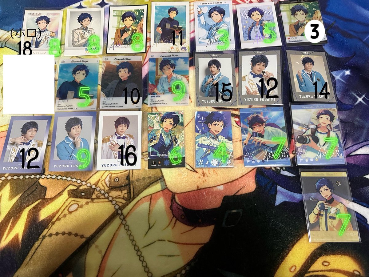 gonta_1108's tweet photo. ꒰参考꒱RP不要
あんスタ 紙類 伏見弓弦

紙類で異種交換する際の求めている枚数になります。当方にお声掛けする時の参考にしていただけたら幸いです。 https://t.co/Z0V56E2bca
