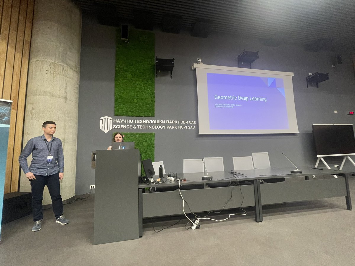 PetarV_93's tweet photo. 📐🕳️📚

Our final tutorial at EEML'24 concerned geometric deep learning 🌐 helping participants implement their own GNNs, from scratch and with @PyG_Team, followed by exploring deep phenomena such as oversquashing! Diligently prepared by @DutaIulia and Vladimir Viktor Mirjanić. https://t.co/GswsQy15q5