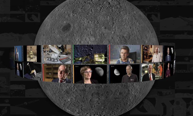 Cover of The Moon, an interactive web documentary produced by ESA Directorate of Human and Robotic Exploration.